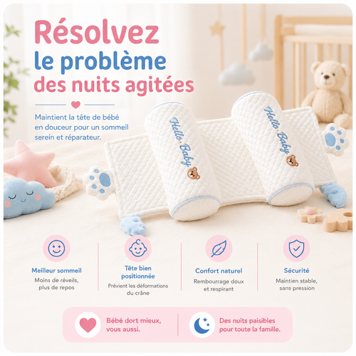 MommyDream™ — Coussin anti-tête plate ajustable pour bébé
