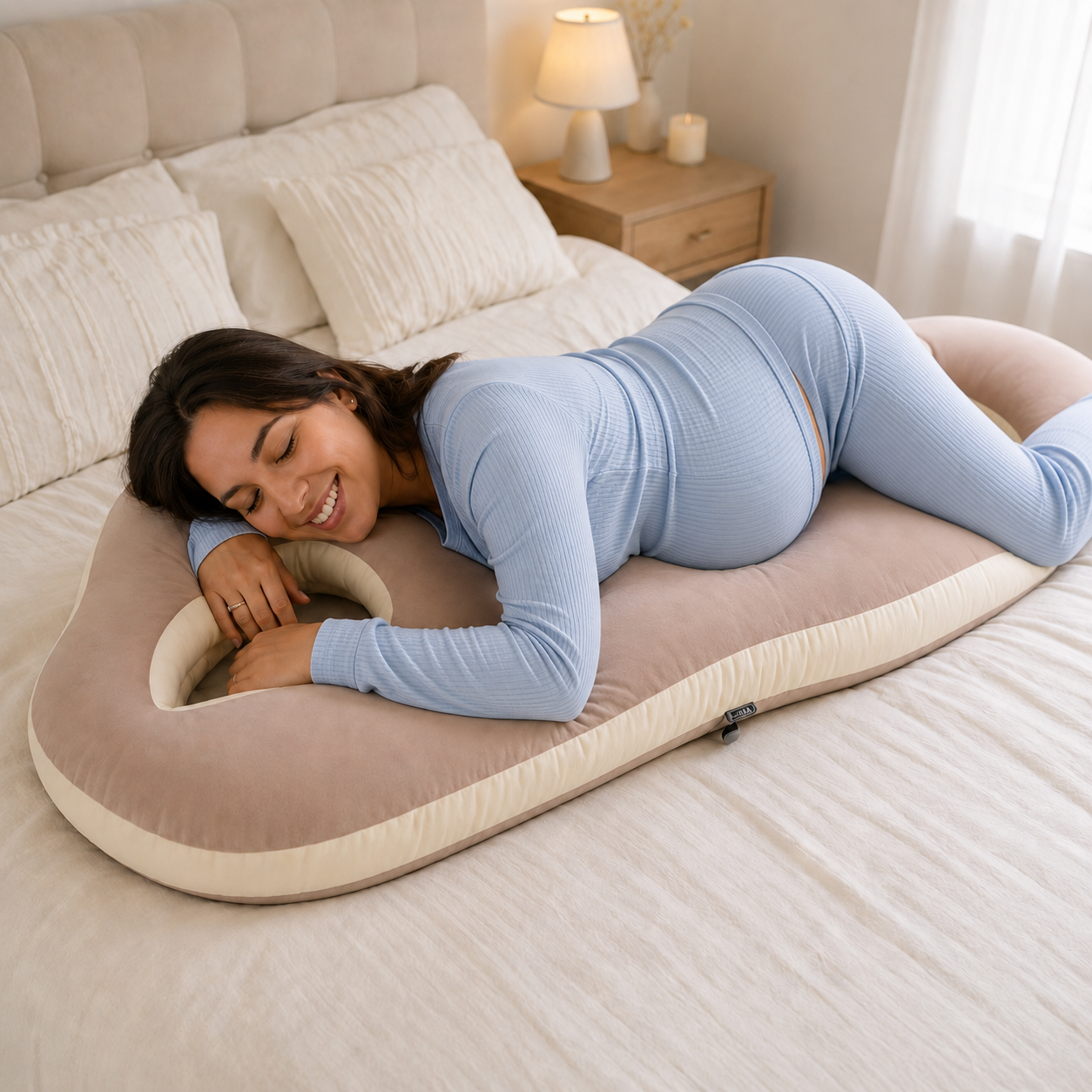Ergonomic pregnancy pillow